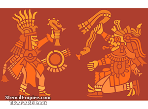 Боги Ацтеков (Трафареты ацтеков)
