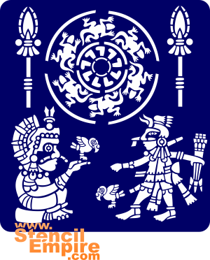 Орнамент Ацтеков - трафарет для декора