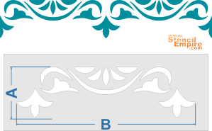 Классический бордюр 029 - трафарет для декора