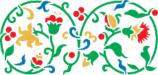 Бордюр из цветов и ягод 2 - трафарет для декора