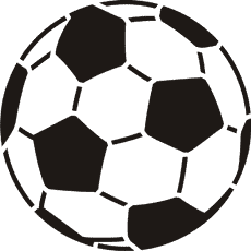 Футбольный мяч - трафарет для декора