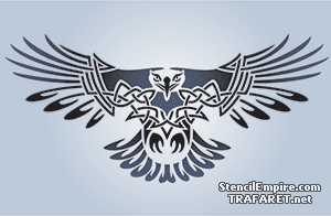 Кельтский орел - трафарет для декора