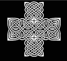 Кельтский крест - трафарет для декора