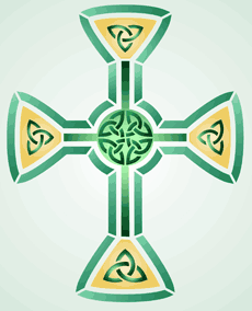 Кельтский крест 2 - трафарет для декора