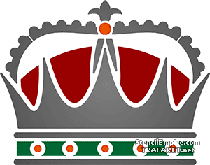Царская корона 01 - трафарет для декора
