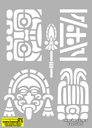 Комплект Ацтеков - трафарет для декора