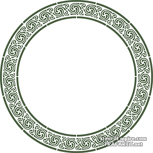 Большое кольцо кельтов - трафарет для декора