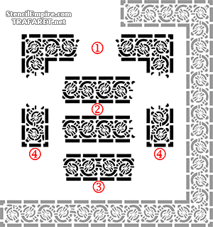 Большой кельтский набор - трафарет для декора