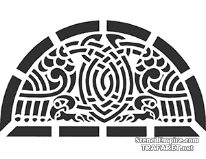 Кельтская арка 44 - трафарет для декора