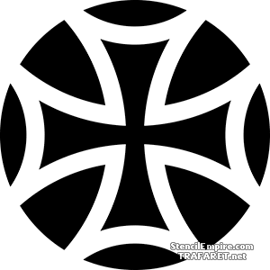 Простой кельтский крест - трафарет для декора