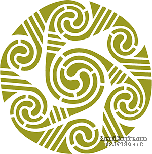 Кельтский круг 127 - трафарет для декора