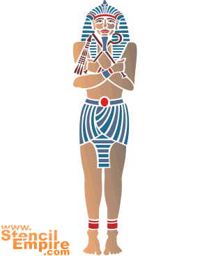 Египтянин - трафарет для декора
