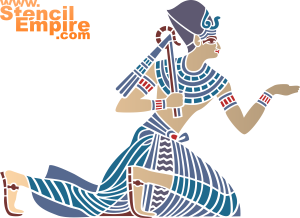 Египтянка - трафарет для декора
