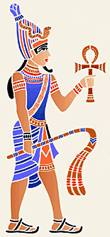Египетский бог - трафарет для декора