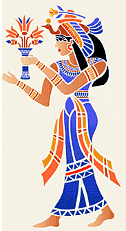 Египетская богиня - трафарет для декора