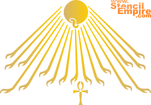 Солнце Атена (Египетские трафареты)