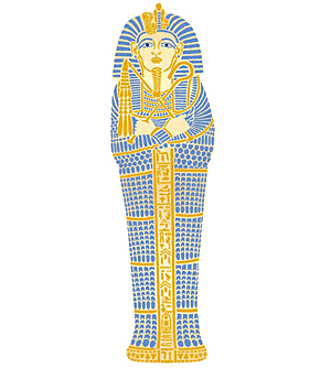 Гроб Тутанхамона - трафарет для декора