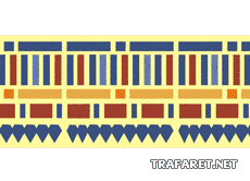 Египетский бордюр 62 - трафарет для декора