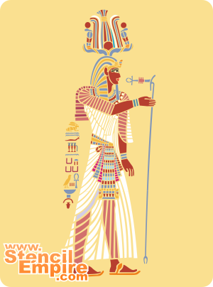 Фараон Сети - трафарет для декора
