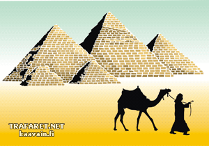Египетские пирамиды - трафарет для декора