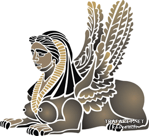 Египетский сфинкс - трафарет для декора