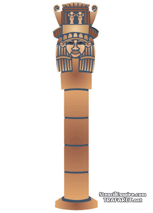 Колонна фараона - трафарет для декора