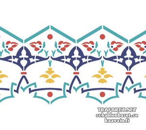 Бордюр арабеска 106б - трафарет для декора