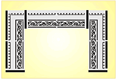 Декор входа - верх - трафарет для декора