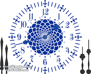 Часовой циферблат 8 - трафарет для декора