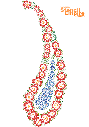 Большой пейсли 169а - трафарет для декора