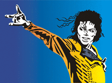 Майкл Джексон - трафарет для декора