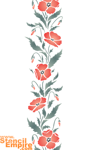 Маковый бордюр (Трафареты цветов)