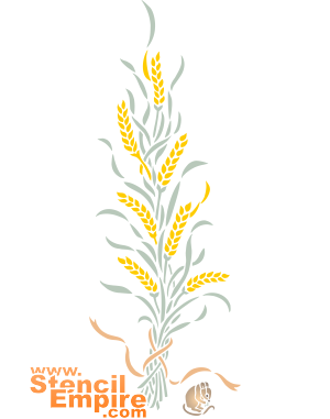 Пшеница - трафарет для декора