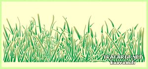 Бордюр из травы - трафарет для декора