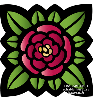 Роза Ар Нуво 762 - трафарет для декора
