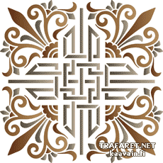 Греческий медальон 21 - трафарет для декора