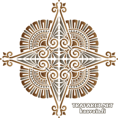 Греческий медальон 25 - трафарет для декора