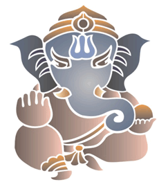 Индийский слон - трафарет для декора