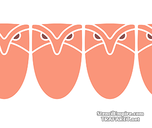 Хмурые совы модерн - трафарет для декора