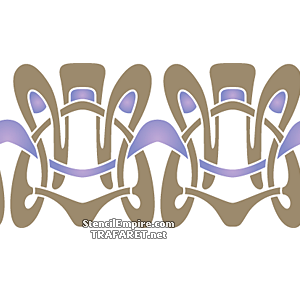 Бордюр арт-нуво 023 - трафарет для декора