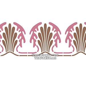 Бордюр арт-нуво 029 - трафарет для декора