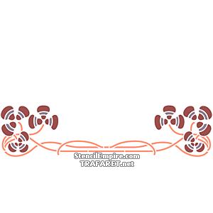 Мотив арт-нуо 064 B - трафарет для декора