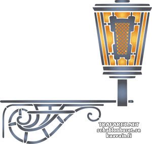 Уличный фонарь 02 - трафарет для декора