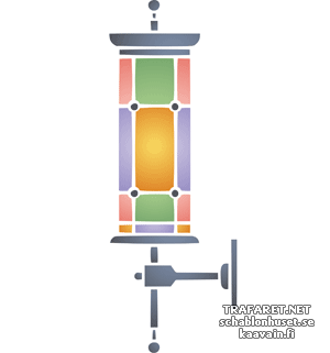 Уличный фонарь 05 - трафарет для декора