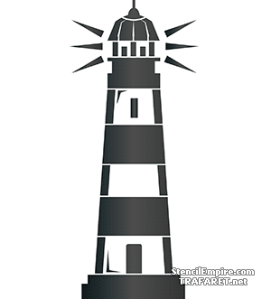 Морской маяк - трафарет для декора