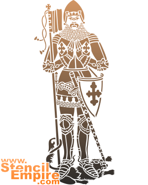 Медный рыцарь 1 - трафарет для декора