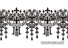 Бордюр старинные ключи (художественный трафарет)