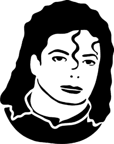 Майкл Джексон 2 - трафарет для декора