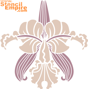 Орхидея Грассе - трафарет для декора