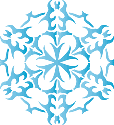 Снежинка XXII - трафарет для декора